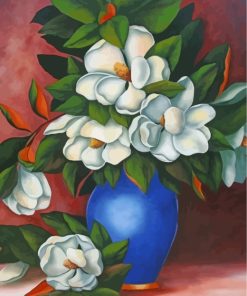 Vase Of Magnolias paint by numbers