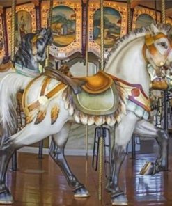 White Carousel paint by numbers