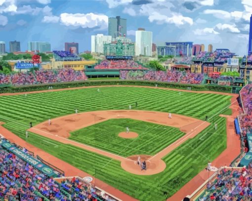 Cool Wrigley Field Chicago Paint By Numbers