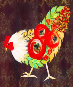 Abstract Rooster Paint By Numbers