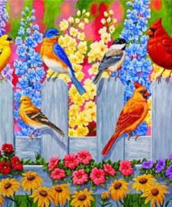 Spring Garden Birds Paint By Numbers