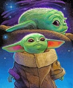 Baby Yoda paint by numbers