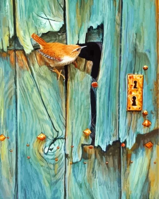 Bird On Door Paint By Numbers