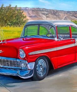 Classic Red Car Paint By Numbers