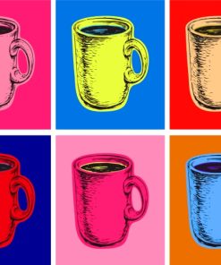 Pop Art Cups Paint By Numbers