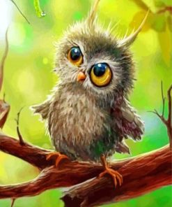 Baby Owl paint by numbers