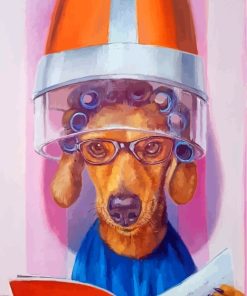 Dog In Beauty Salon Paint By Numbers
