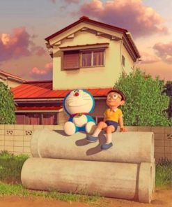 Doraemon And Nobita paint by numbers