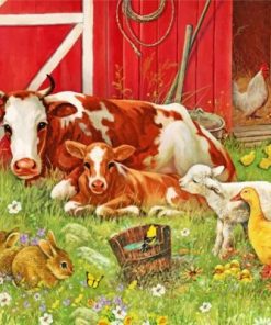 Animals In Farm paint by numbers