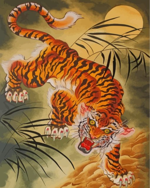 Japanese Tiger Paint By Numbers