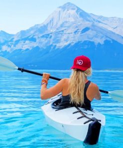 Girl On Kayak River Paint By Numbers