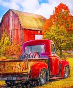 Old Pickup Truck Paint By Numbers