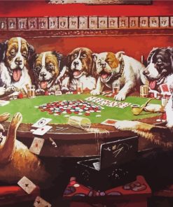 Poker Dogs Paint By Numbers