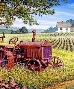 Rusty Tractor Paint By Numbers