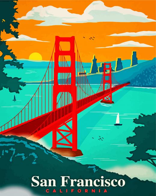 San Francisco California Paint By Numbers