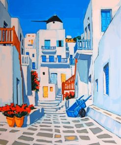 Santorini Greece Paint By Numbers