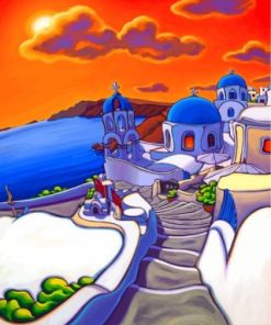 Santorini Island paint by numbers