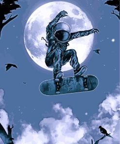 Skater Astronaut Paint By Numbers