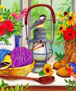 Spring Birds Paint By Numbers