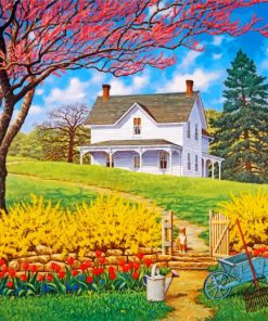 Spring Farm House Paint By Numbers