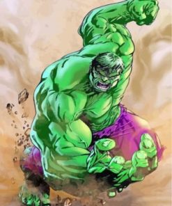 Superhero Hulk paint by numbers