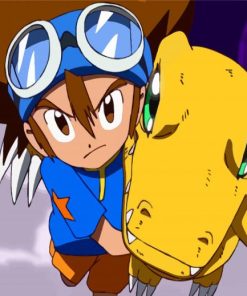 Tai And Agumon Paint By Numbers