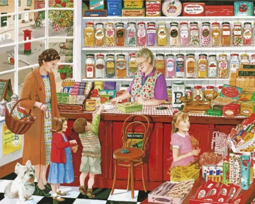 Vintage Candy Shop Paint By Numbers