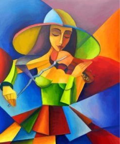 Violinist Woman paint by numbers