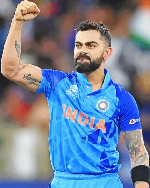 Cricketer Virat Kohli Paint By Numbers