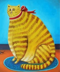 Yellow Fat Cat Paint By Numbers