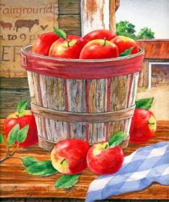 Apples In Pail Paint By Numbers