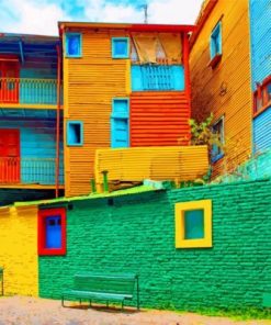 Colorful La Boca Argentina Paint By Numbers