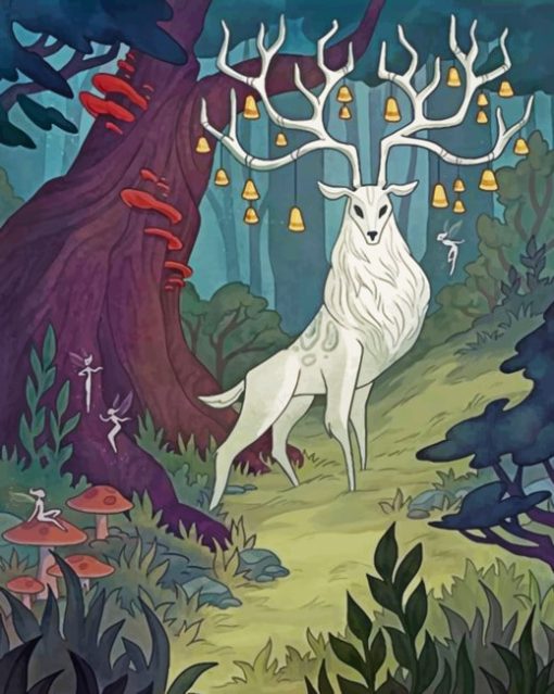 Aesthetic White Stag Paint By Numbers