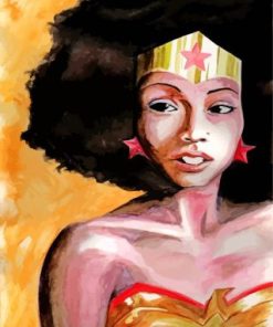 Afro Black Woman paint by numbers