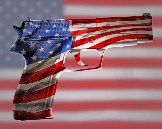 American Gun Paint By Numbers