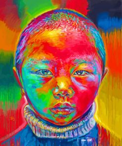 Asian Little Kid Paint By Numbers