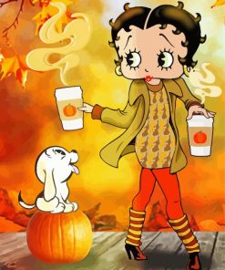 Autumn Betty Boop Paint By Numbers