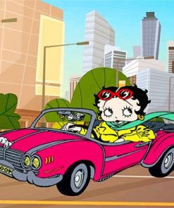 Betty Boop Driving Paint By Numbers