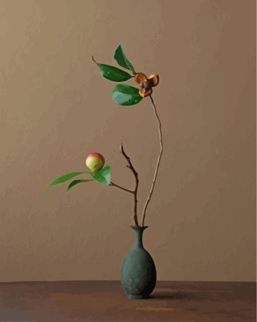 Camellia Ikebana Paint By Numbers