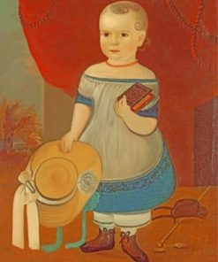 Child With Straw Hat Paint By Numbers