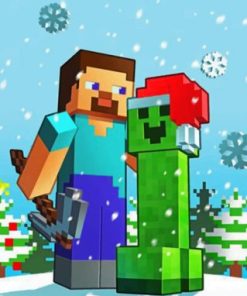 Christmas Minecraft Paint By Numbers