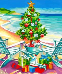 Christmas On The Beach Paint By Numbers