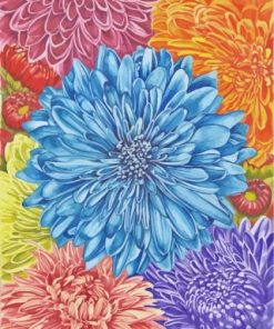 Colorful Chrysanthemum paint by numbers