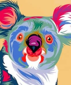 Colorful Koala paint by numbers