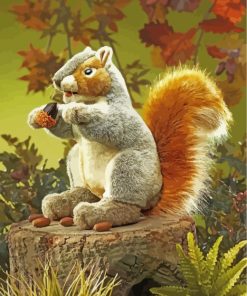 Cute Squirrel Paint By Numbers