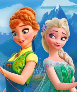 Frozen Elsa And Anna Paint By Numbers