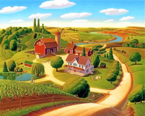 Farm Landscape Paint By Numbers