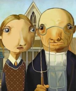 Funny American Gothic Paint By Numbers