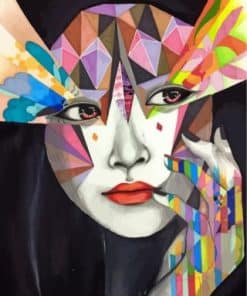 Geometric Face Paint By Numbers