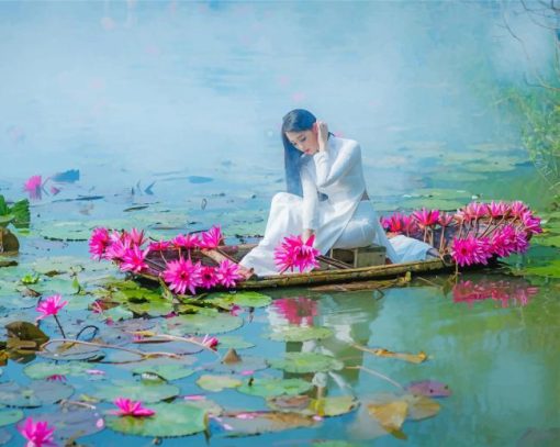 Woman On A Boat Paint By Numbers